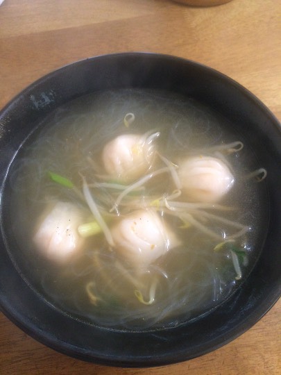 海老餃子&amp;春雨スープ