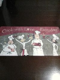 コンフォート　キッチンマット　写真コックさん