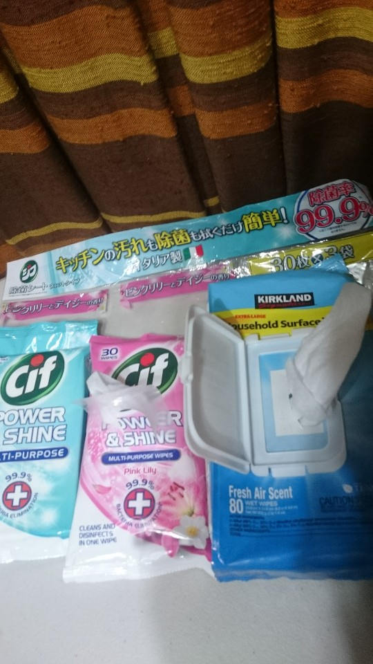 KSハウスホールドサーフェイスワイプ　VS　新商品ジフ除菌シートウェットタイプ