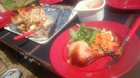 まるごとさくら鶏でローストチキン