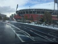 広島倉庫周辺の積雪状況