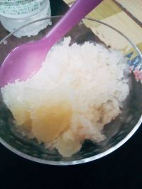 マルティネリアップルジュースでかき氷