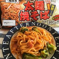 青木食品 太麺焼きそばでナポリタン
