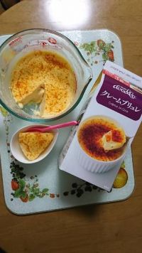 レンジで簡単クレームブリュレ