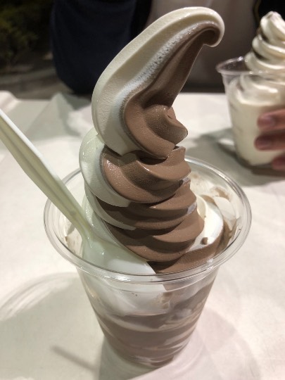 カカオソフトクリーム（フードコート）金沢シーサイド店で食べてきました〓