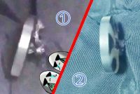 ウールリッチ　ダウンコートのボタン