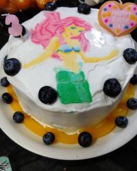 ブルーベリー入りキャラケーキ