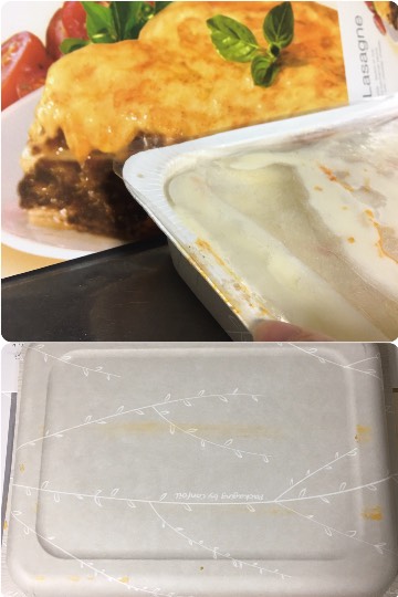 冷凍ラザニアのパッケージについて