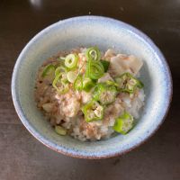 おっとうふで冷や汁　サバ缶version