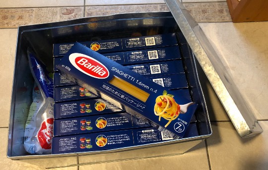 バリラ(箱包装)の保管方法、虫対策について