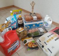 5月29日和泉倉庫で肉の日やけど海老混ぜそばを買う