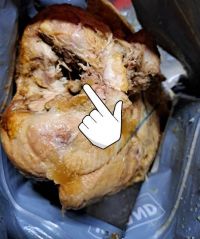 『ローストコカトリスのピラフ詰め』の冷蔵ロティサリーチキンバージョン